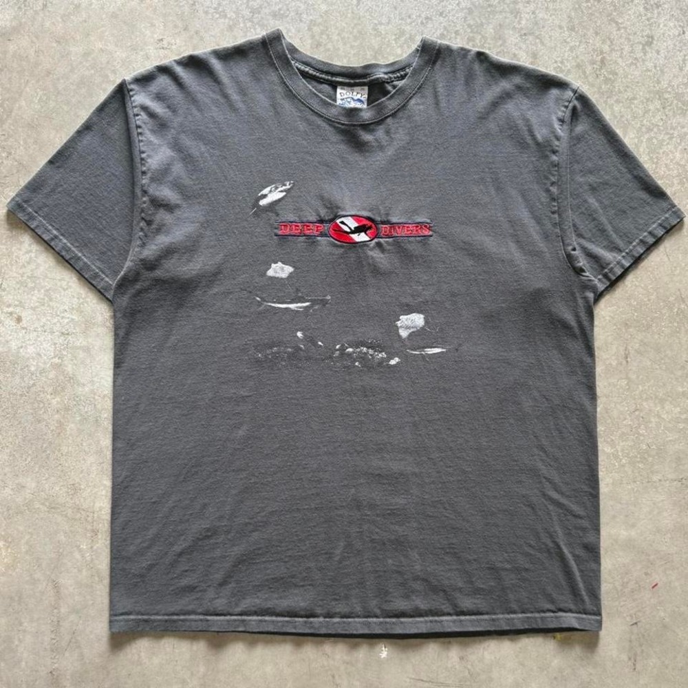 Deep Divers Ocean Shark Week Vintage 90s Shirt Sz XXL